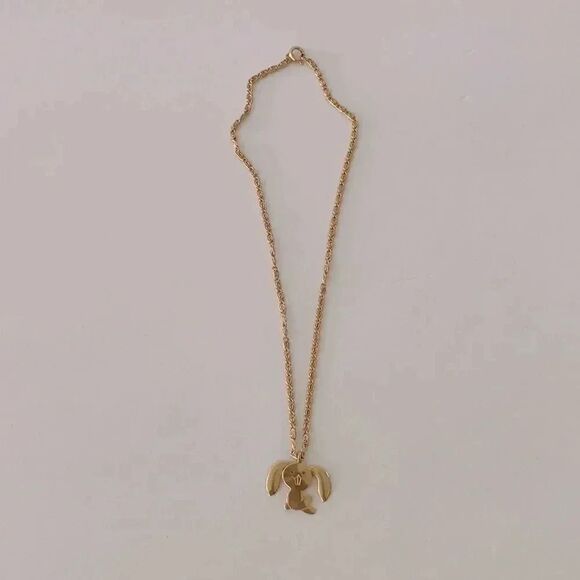 Vintage 1976 Avon Flopsy Bunny Swing Ears Necklace - Picture 1 of 5
